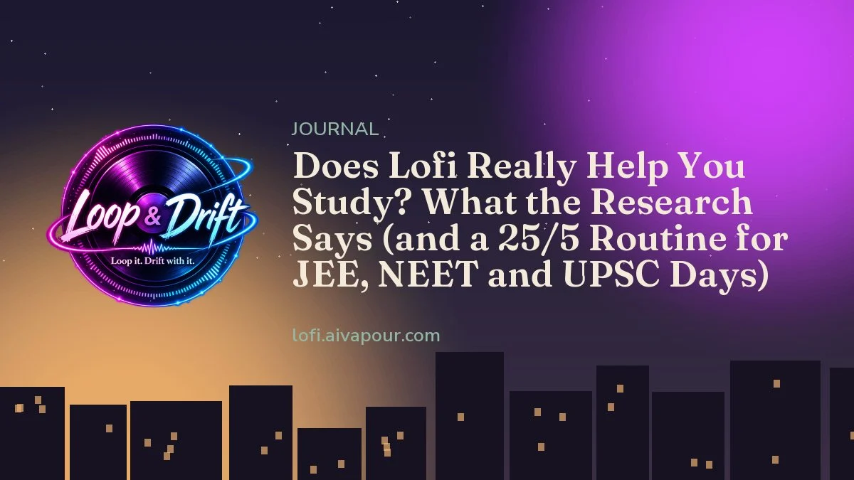 Does lofi help you study: a student revising at a desk with earphones late at night