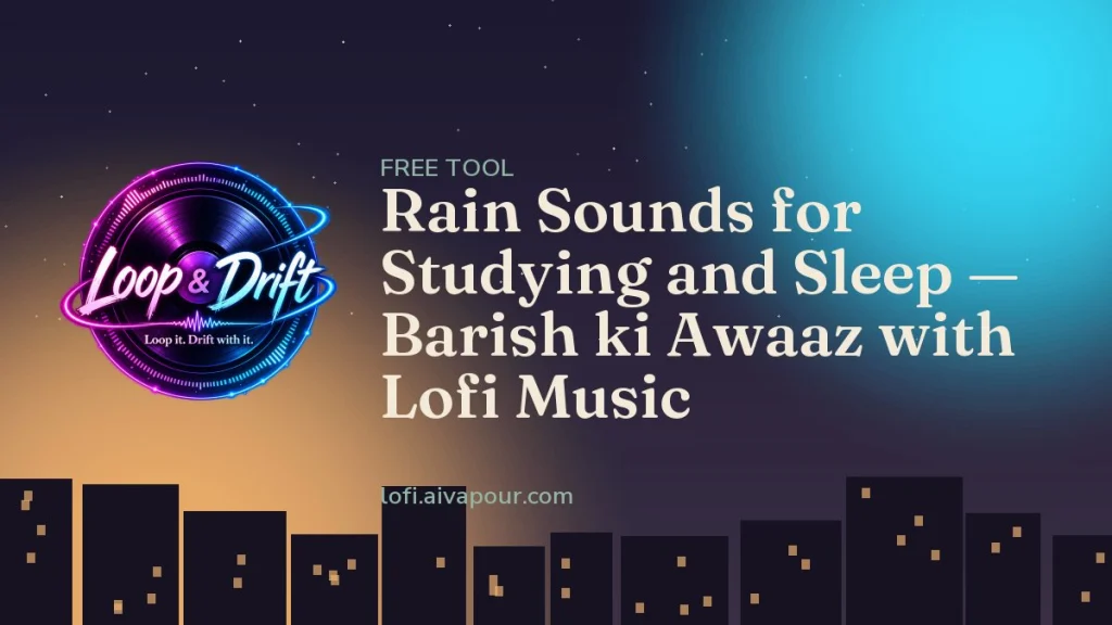 Rain sounds for studying mixer with rain and café sliders by a monsoon window